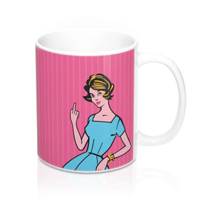 Retro Housewife Flip-off Mug 11oz - itsthethought