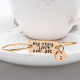 Silver Semicolon Charm Bangle - itsthethought