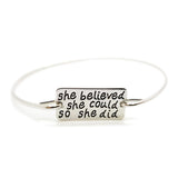 She Believed She Could So She Did Bangle - itsthethought