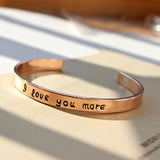 18k Gold Plated - I Love You More Bangle - itsthethought