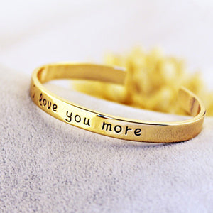 18k Gold Plated - I Love You More Bangle - itsthethought