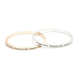 Positive Mind & Vibe Bangle - itsthethought