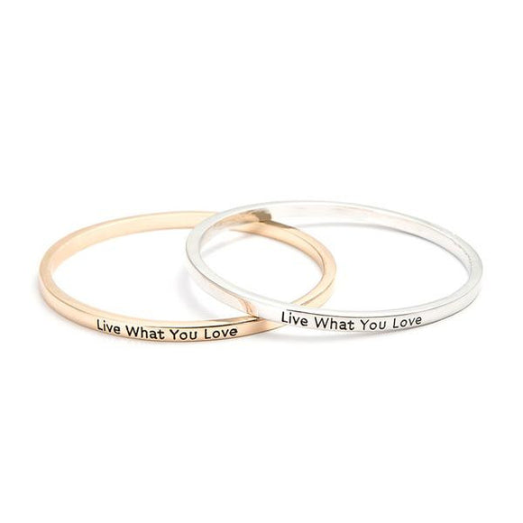 Live What You Love Bangle - itsthethought