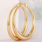 Solid Gold French Lock Hoops - itsthethought