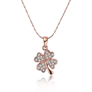 Gold Plated Petite Clover Necklace with Crystal Inlay - itsthethought